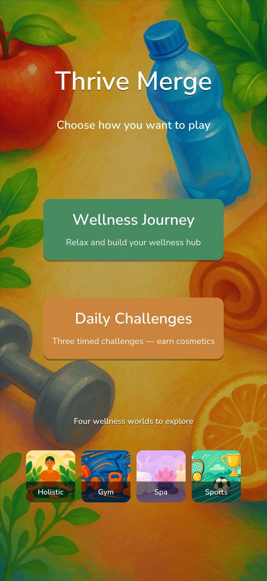 Thrive Merge home screen