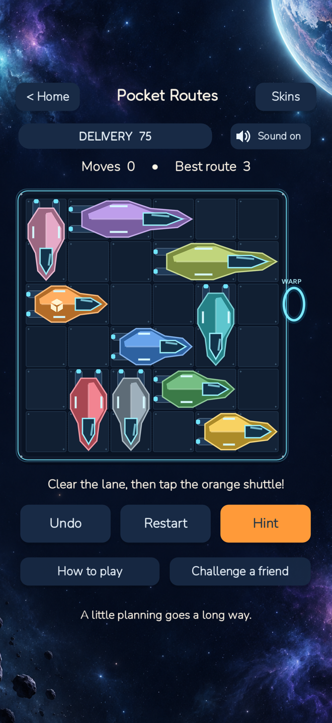 Actual Starship Dock puzzle with spacecraft blockers
